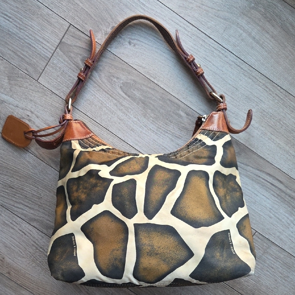 Dooney & Bourke Giraffe Print Shoulder Bag with Brown Accents - Picture 6 of 15